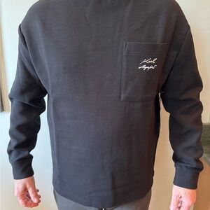 Karl Lagerfeld Men’s M - Black Long Sleeve crewneck/ NWT & (Sample)